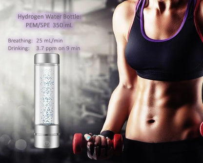 H2LIFE HYDROGEN WATER BOTTLE - BREATH AND DRINK - HL-A1 - LIFETECH PERU